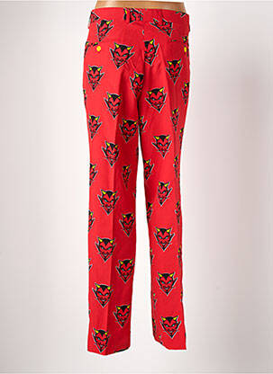 Pantalon droit taille à pinces taille normale rouge OPPO SUITS homme