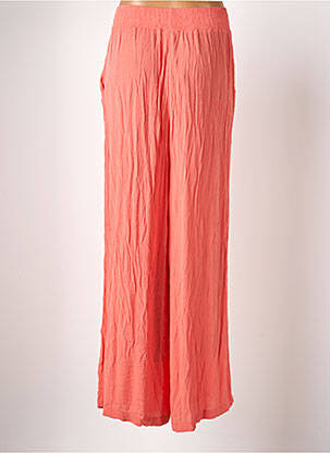 Pantalon large tissage crêpe taille haute orange VERO MODA femme