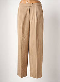 Pantalon large coupe fluide taille haute beige VILA femme