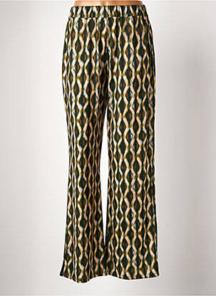 Pantalon large coupe fluide taille haute vert AMELIE & AMELIE femme