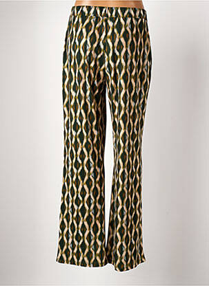 Pantalon large coupe fluide taille haute vert AMELIE & AMELIE femme