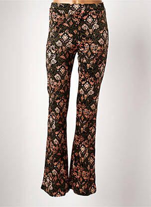 Pantalon flare taille élastique taille haute vert TERRA DI SIENA femme
