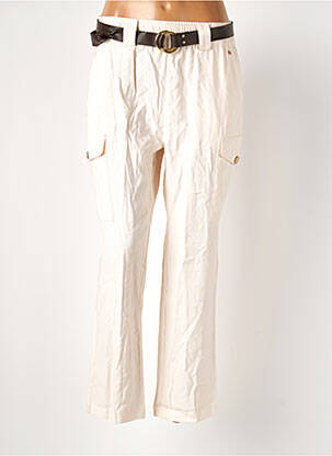 Pantalon droit taille haute taille haute beige KOCCA femme