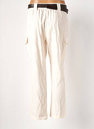 Pantalon droit coupe carotte taille haute beige KOCCA femme