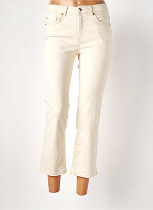 Jean coupe flare stretch taille haute beige ONLY femme