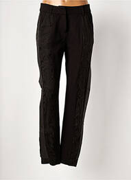 Pantalon droit stretch taille haute noir NÜ femme