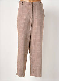 Pantalon droit stretch taille haute beige TOM TAILOR femme