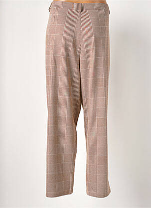 Pantalon droit stretch taille haute beige TOM TAILOR femme