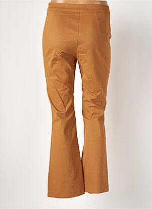 Pantalon flare stretch taille haute beige MANGO femme
