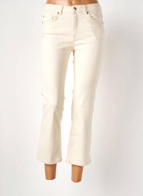 Jean coupe flare beige ONLY pour femme