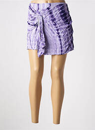 Jupe short coupe droite violet CEMI BY CÉLINE femme