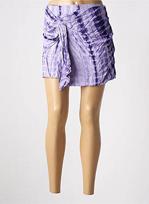 Jupe short coupe droite violet CEMI BY CÉLINE femme