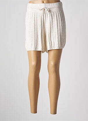 Short coupe droite beige ONLY femme