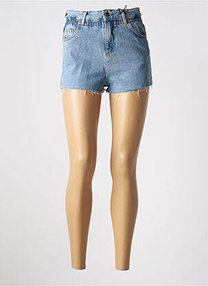 Short tissage denim bleu SUBDUED femme