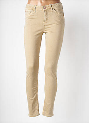 Pantalon slim stretch taille normale beige GARCIA femme