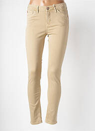 Pantalon slim stretch taille normale beige GARCIA femme