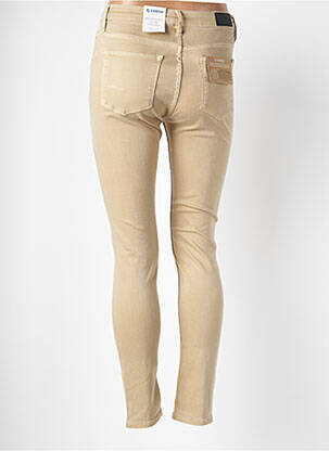 Pantalon slim stretch taille normale beige GARCIA femme