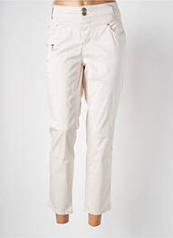 Pantalon 7/8 stretch taille normale beige STREET ONE femme