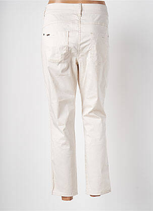 Pantalon 7/8 stretch taille normale beige STREET ONE femme