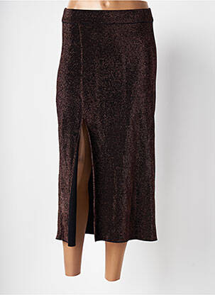Jupe longue taille normale marron DEUX. BY ELINE DE MUNCK femme