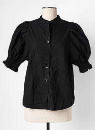 Chemisier manches courtes manches courtes noir ASTRID BLACK LABEL femme