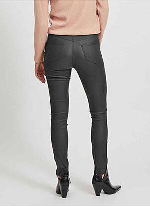 Pantalon slim tissage enduit taille normale noir VILA femme