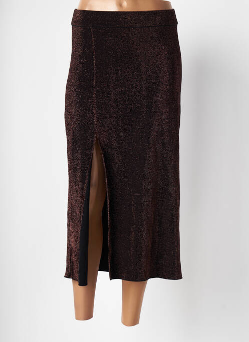 Jupe longue taille normale marron DEUX. BY ELINE DE MUNCK femme