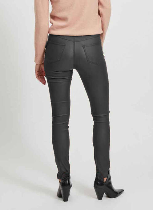 Pantalon slim tissage enduit taille normale noir VILA femme