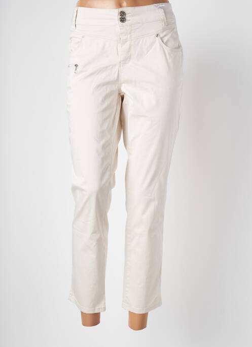 Pantalon 7/8 beige STREET ONE pour femme