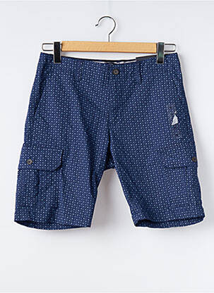 Bermuda coupe droite bleu BRUCE & BUTLER  homme