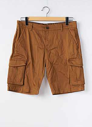 Bermuda coupe droite marron BRUCE & BUTLER  homme
