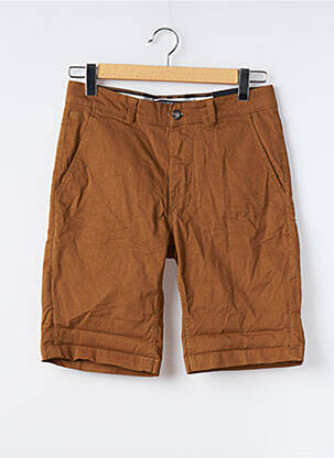 Bermuda coupe droite marron BRUCE & BUTLER  homme