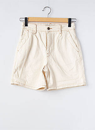 Short fermeture zippée sous rabat boutonné beige LE FABULEUX MARCEL DE BRUXELLES femme