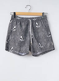 Short de bain imprimé fantaisie noir BRUCE & BUTLER  homme