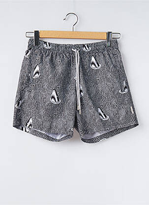 Short de bain imprimé fantaisie noir BRUCE & BUTLER  homme