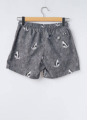 Short de bain imprimé fantaisie noir BRUCE & BUTLER  homme