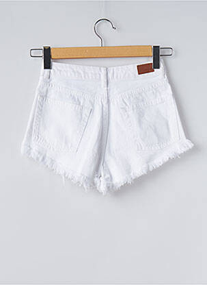 Short fermeture zippée sous rabat boutonné blanc SUBDUED femme