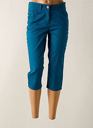 Pantacourt tissage popeline taille normale bleu CECIL femme