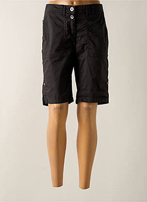 Bermuda coupe droite taille normale noir CECIL femme