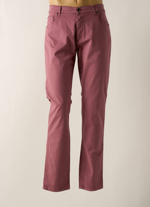 Pantalon droit violet LCDN pour homme