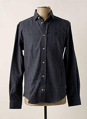 Chemise manches longues manches longues bleu VICOMTEA homme