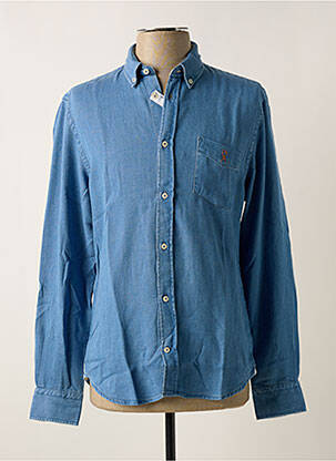 Chemise manches longues manches longues bleu VICOMTEA homme