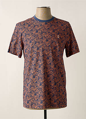 T-shirt coupe droite manches courtes orange VICOMTEA homme