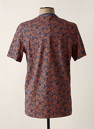 T-shirt broderie manches courtes orange VICOMTEA homme
