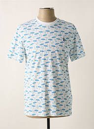 T-shirt broderie manches courtes blanc VICOMTEA homme