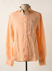 Chemise manches longues orange VICOMTEA pour homme seconde vue