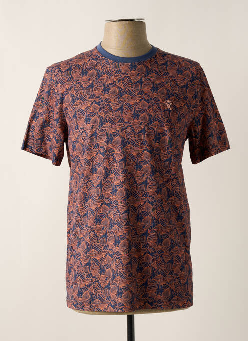 T-shirt coupe droite manches courtes orange VICOMTEA homme