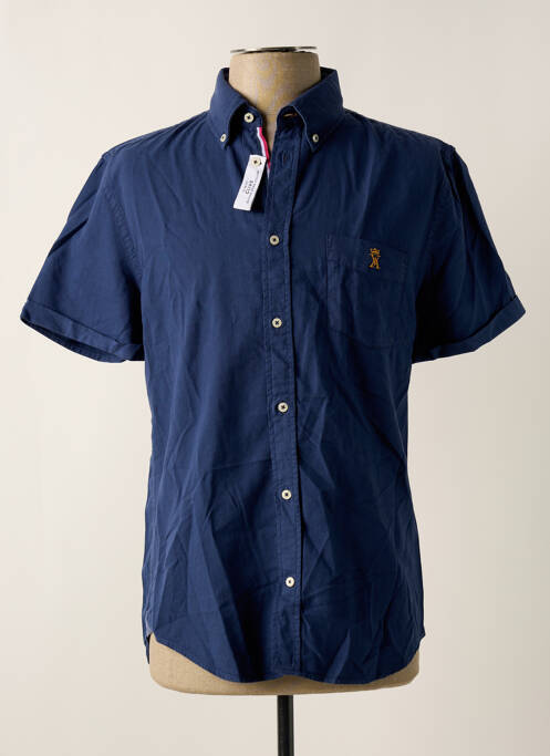 Chemise manches courtes bleu VICOMTEA pour homme