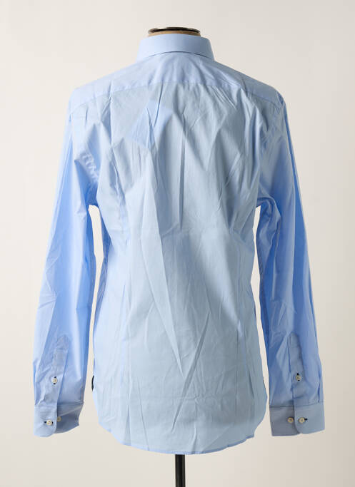 Chemise manches longues bleu VICOMTEA pour homme