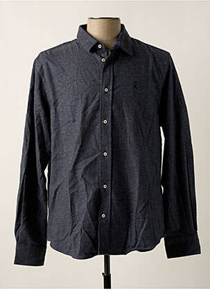 Chemise manches longues manches longues bleu VICOMTEA homme